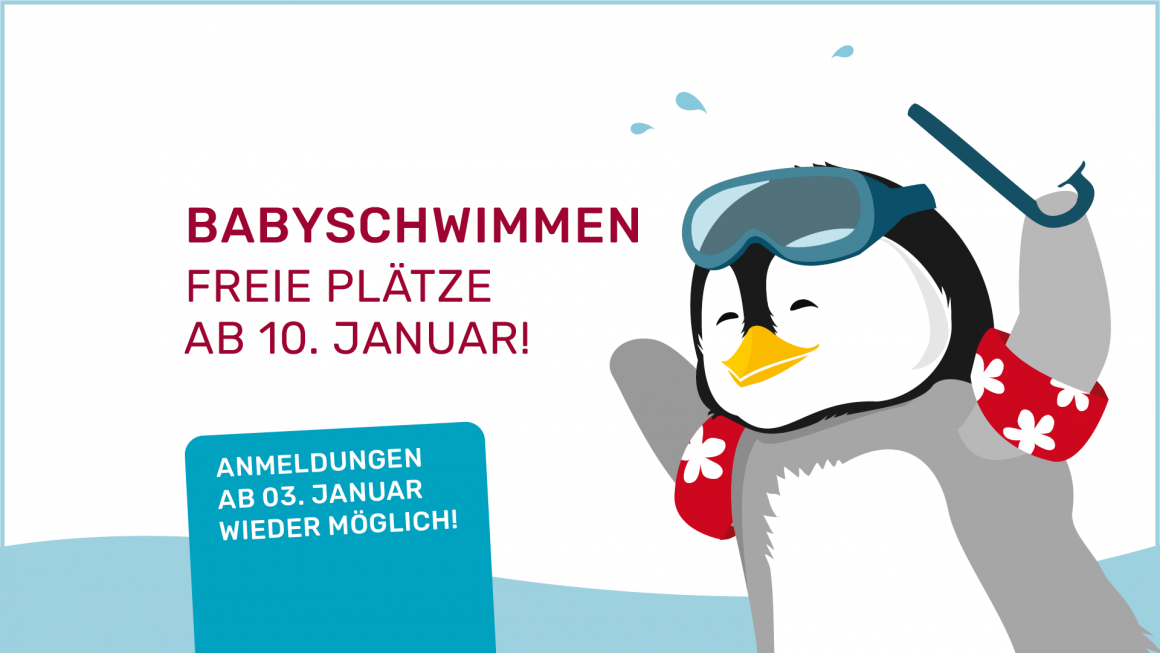 Freie Plätze beim Baby- und Kleinkindschwimmen ab 10.01.2022!