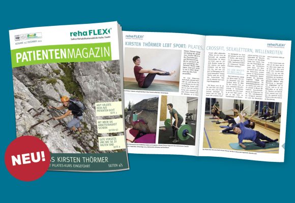 Sportlehrerin K. Thörmer in der neuen Ausgabe unseres Patienten-Magazins